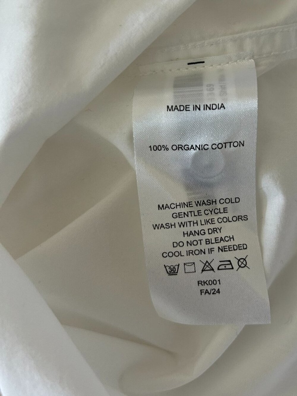 Quince Organic Cotton White Poplin Long Sleeve Shirt Size M NWT - Picture 5 of 5